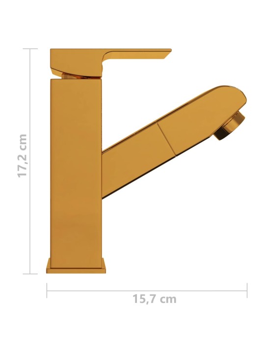 Kylpyhuoneen pesualtaan hana ulosvedolla kullanväri 157x172 mm