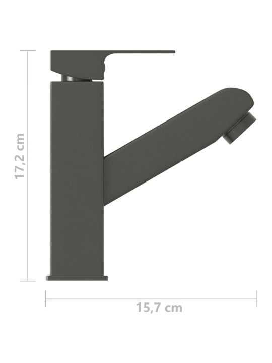 Kylpyhuoneen pesualtaan hana ulosvedolla harmaa 157x172 mm