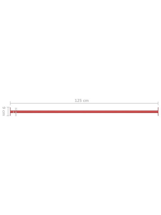 Voimistelutangot 2 kpl 125 cm teräs punainen