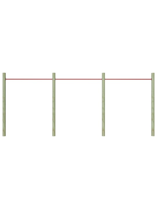 Voimistelutangot 3 kpl 125 cm teräs punainen