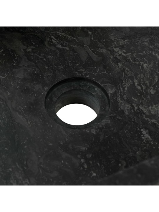 Kylpyhuoneen hyllykkö täysi tiikki pesualtaalla marmori musta