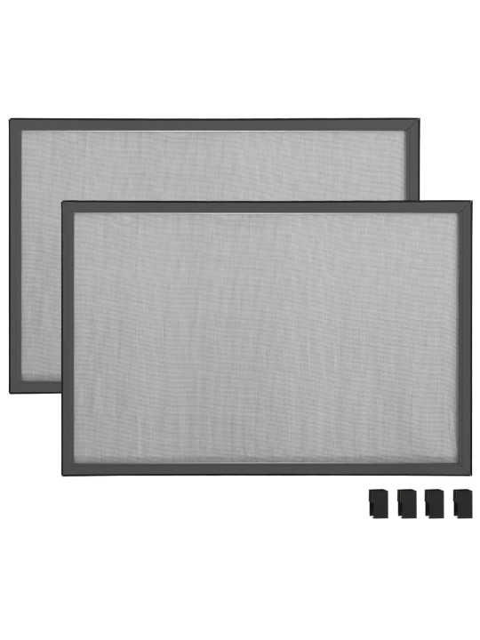 Jatkettava hyönteisverkko ikkunaan antrasiitti (75-143)x50 cm