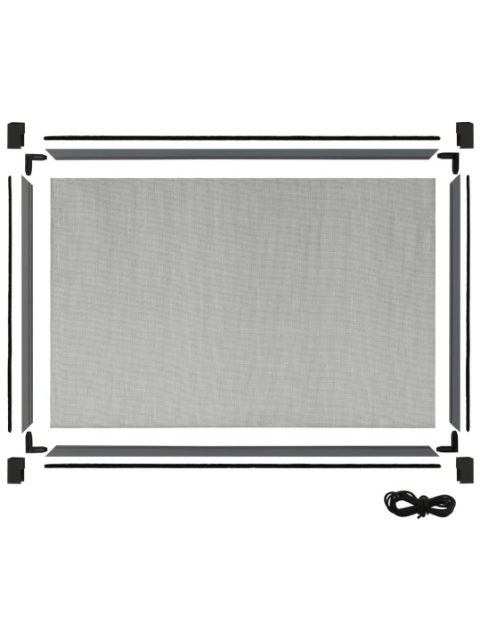 Jatkettava hyönteisverkko ikkunaan antrasiitti (75-143)x50 cm