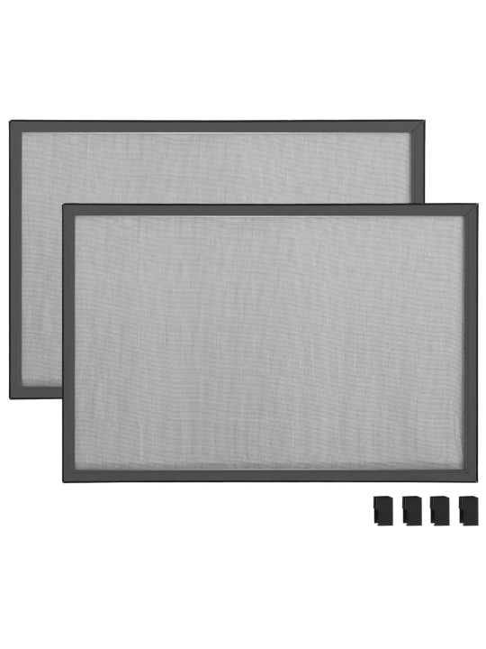 Jatkettava hyönteisverkko ikkunaan antrasiitti (100-193)x75 cm
