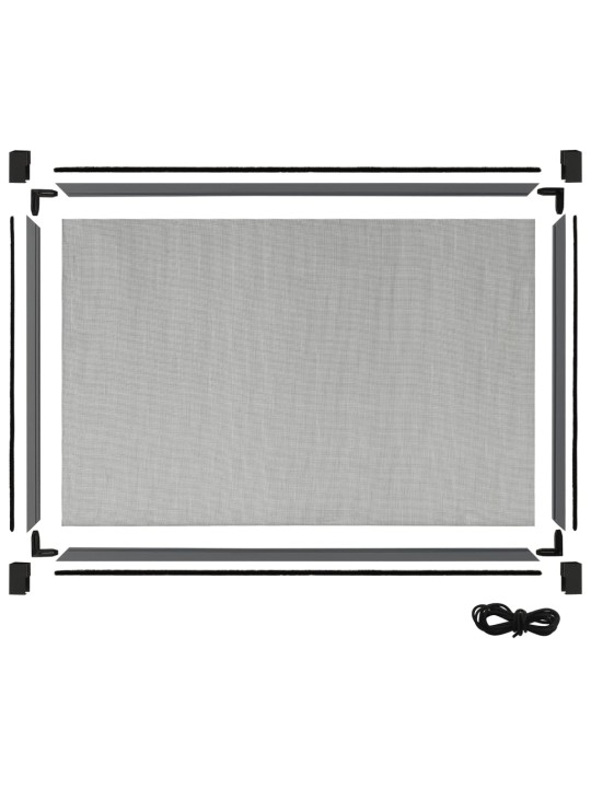 Jatkettava hyönteisverkko ikkunaan antrasiitti (100-193)x75 cm