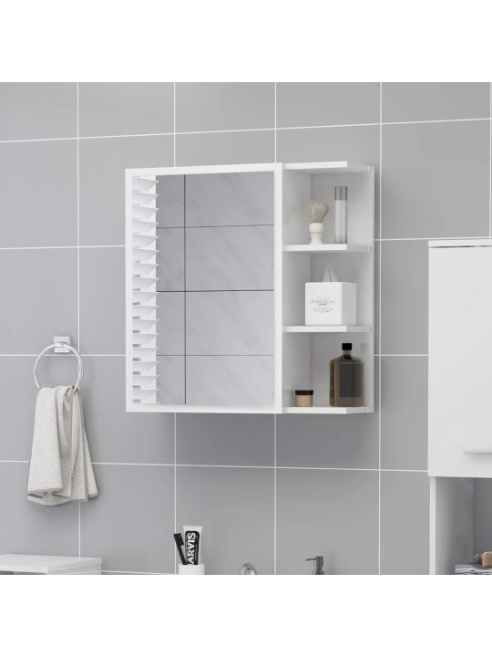 Kylpyhuoneen peilikaappi kk-valkoinen 62,5x20,5x64 cm lastulevy