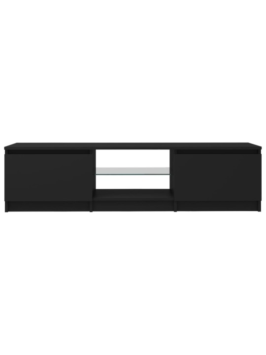 TV-taso LED-valoilla musta 140x40x35,5 cm