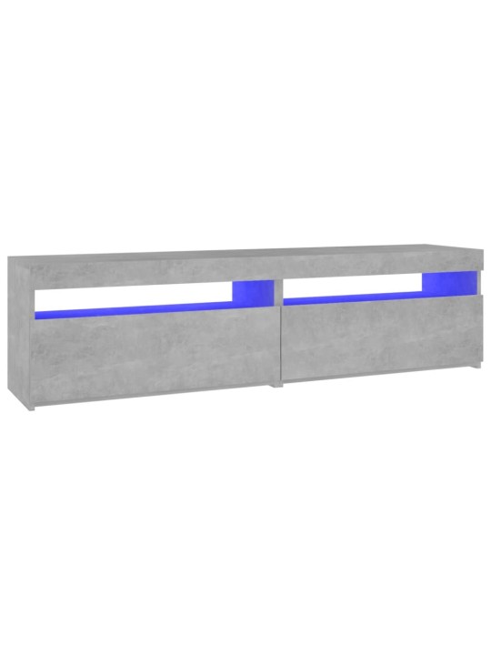 TV-tasot 2 kpl LED-valoilla betoninharmaa 75x35x40 cm