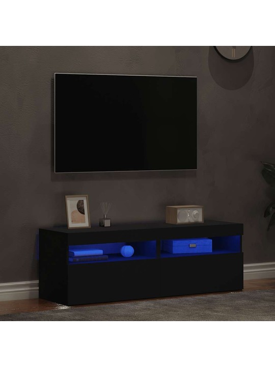 Tv-tasot led-valoilla 2 kpl harmaa 60x35x40 cm
