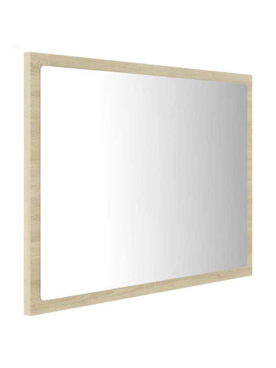 Led-kylpyhuonepeili sonoma-tammi 60x8,5x37 cm akryyli