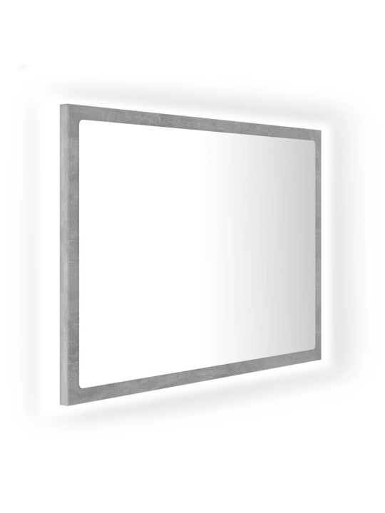 Led-kylpyhuonepeili betoninharmaa 60x8,5x37 cm akryyli