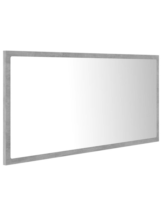 Led-kylpyhuonepeili betoninharmaa 90x8,5x37 cm akryyli