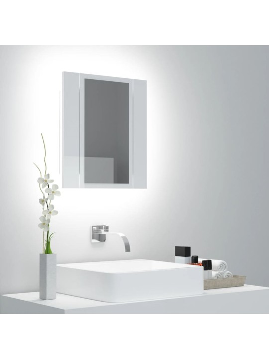 Kylpyhuoneen LED peilikaappi korkeak. valk. 40x12x45 cm akryyli