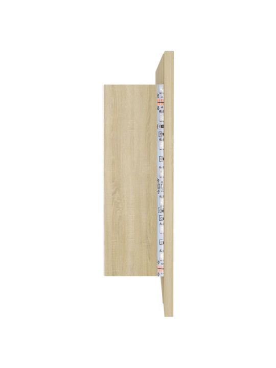 Kylpyhuoneen led peilikaappi sonoma-tammi 100x12x45 cm akryyli