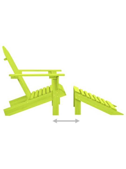 Adirondack-puutarhatuoli rahilla täysi kuusi vihreä