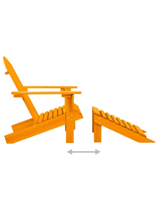 Adirondack-puutarhatuoli rahilla täysi kuusi oranssi