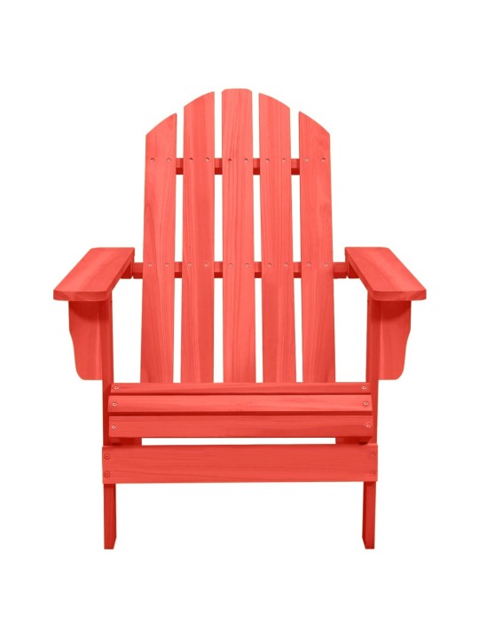 Adirondack-puutarhatuoli täysi kuusi punainen