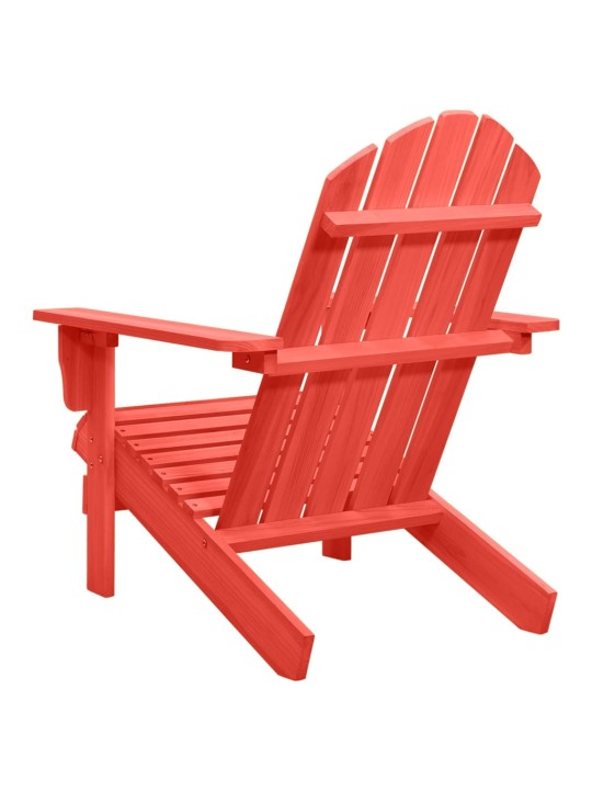 Adirondack-puutarhatuoli täysi kuusi punainen