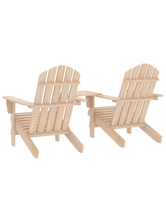 Adirondack-puutarhatuoli kahvipöydällä täysi kuusi