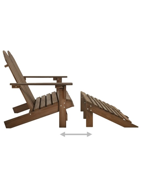 2-istuttava Adirondack-puutarhatuoli/rahi täysi kuusi ruskea