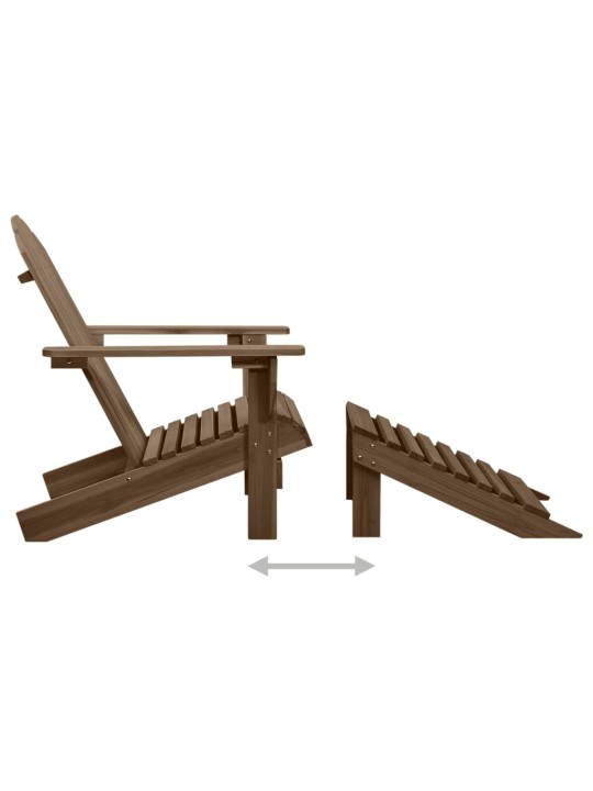 Adirondack-puutarhatuoli rahi ja pöytä täysi kuusi ruskea