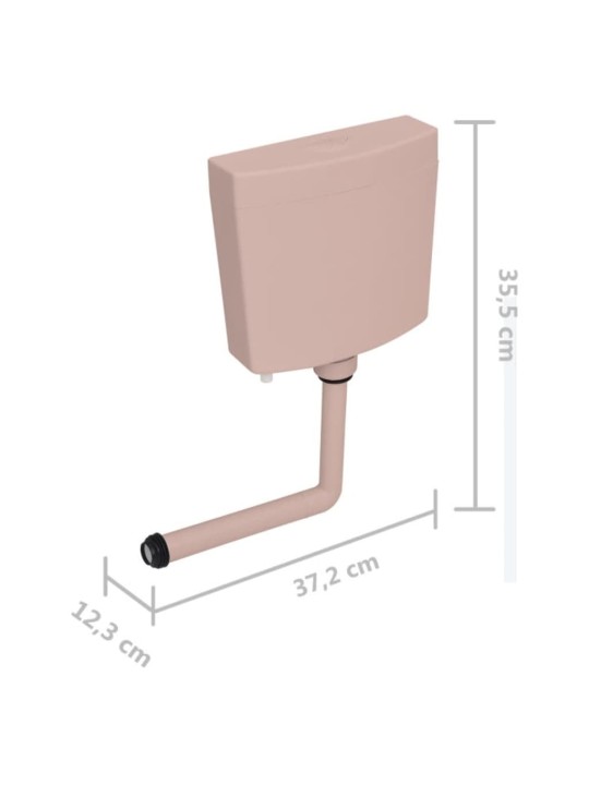 WC vesisäiliö alapuolisella veden tulolla 3/6 l lohenpunainen