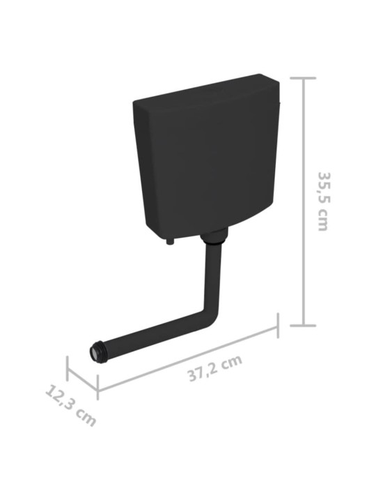 WC Vesisäiliö alapuolisella veden tulolla 3/6 l musta