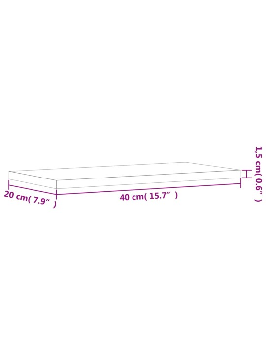 Kirjahyllytasot 4 kpl korkeakiilto valk 40x20x1,5 cm lastulevy