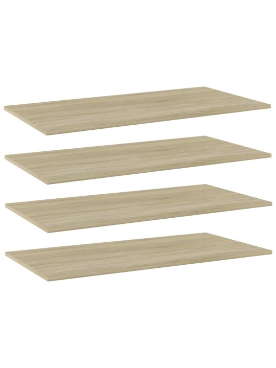 Kirjahyllytasot 4 kpl sonoma tammi 80x20x1,5 cm lastulevy