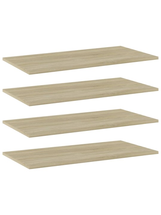 Kirjahyllytasot 4 kpl sonoma-tammi 80x40x1,5 cm lastulevy