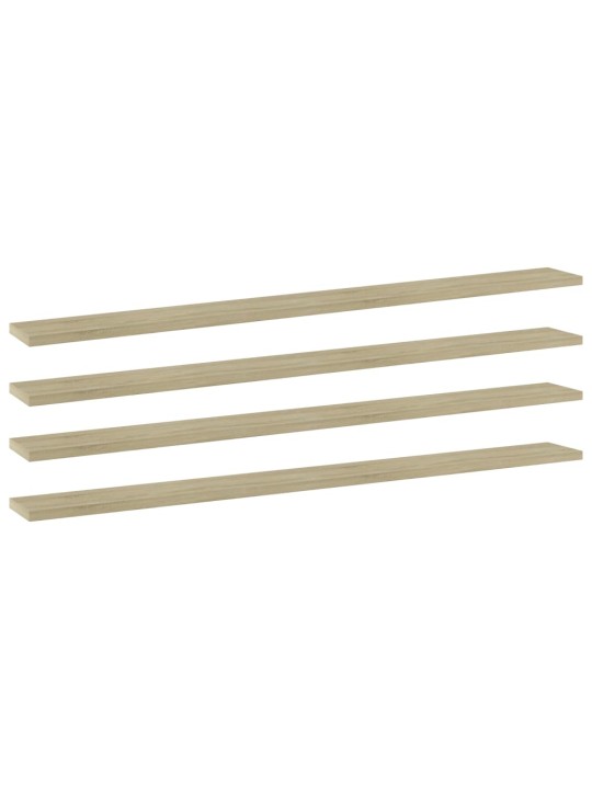 Kirjahyllytasot 4 kpl sonoma-tammi 100x10x1,5 cm lastulevy