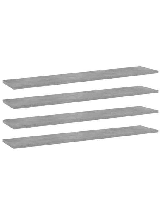 Kirjahyllytasot 4 kpl betoninharmaa 100x20x1,5 cm tekninen puu
