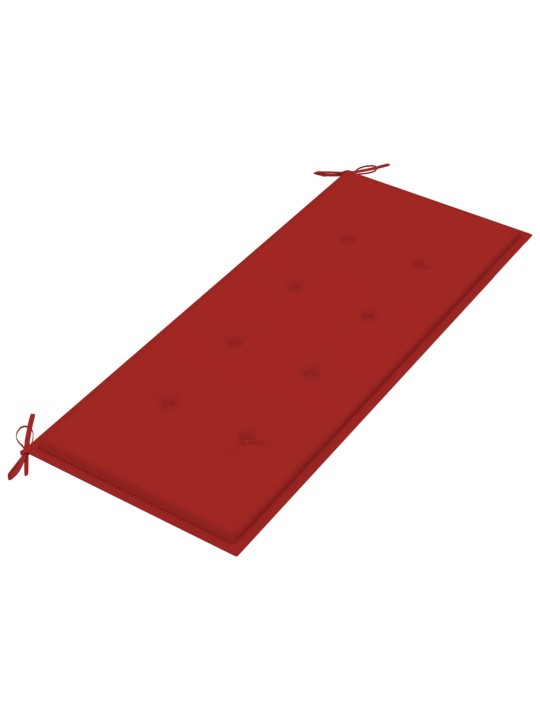 Pinottava puutarhapenkki tyynyllä 128,5 cm täysi tiikki