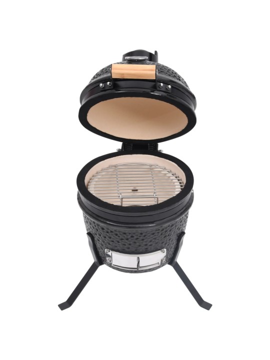 Kamado 2-in-1 grilli/savustin keramiikka 56 cm musta