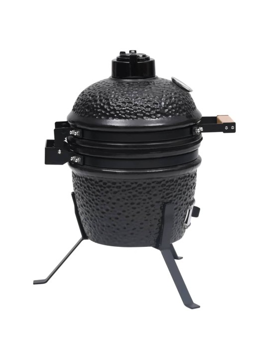 Kamado 2-in-1 grilli/savustin keramiikka 56 cm musta