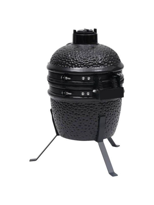 Kamado 2-in-1 grilli/savustin keramiikka 56 cm musta