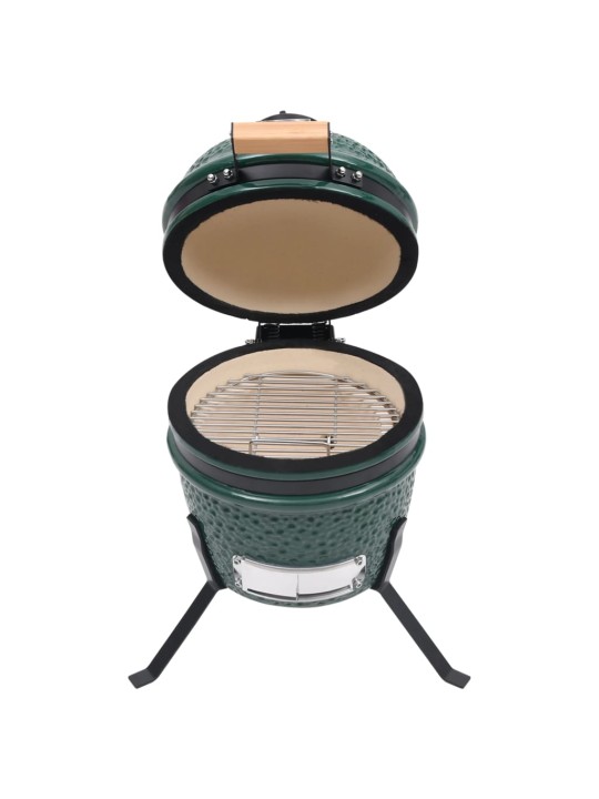 Kamado 2-in-1 grilli/savustin keramiikka 56 cm vihreä