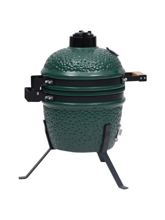 Kamado 2-in-1 grilli/savustin keramiikka 56 cm vihreä