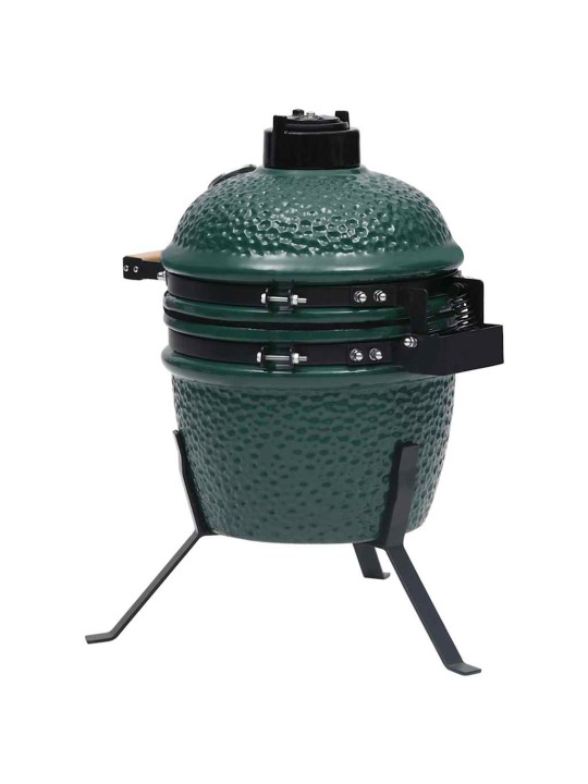 Kamado 2-in-1 grilli/savustin keramiikka 56 cm vihreä