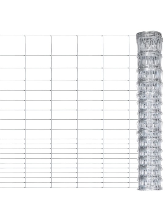 Puutarha-aita galvanoitu teräs 50x1,6 m hopea