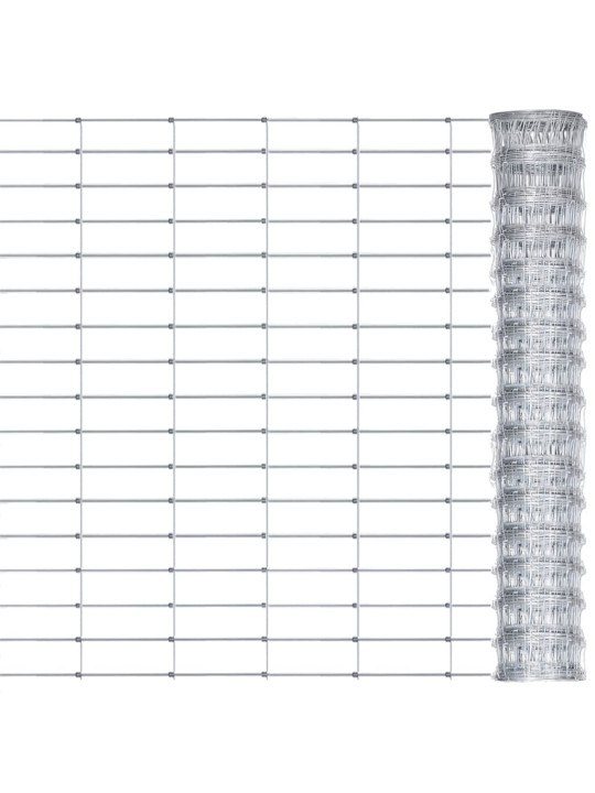 Puutarha-aita galvanoitu teräs 50x0,8 m hopea