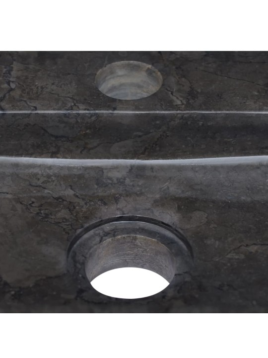 Seinäkiinnitettävä Pesuallas musta 38x24x6,5 cm marmori