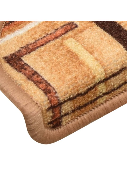 Itsekiinnittyvät porrasmatot 5 kpl 65x21x4 cm beige