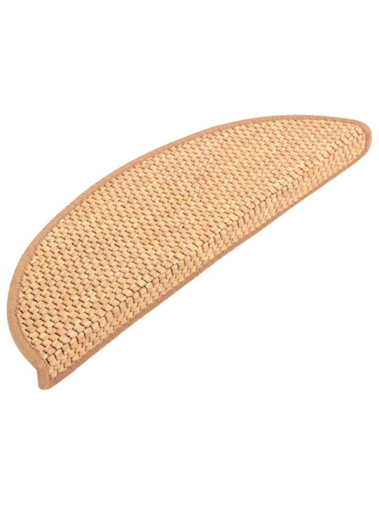 Itsekiinnittyvät porrasmatot sisaltyyli 15 kpl 56x17x3 cm sisal
