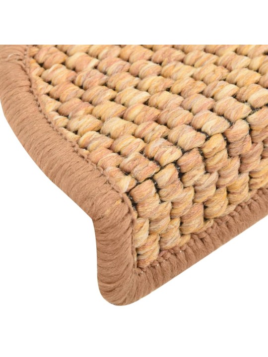 Itsekiinnittyvät porrasmatot sisaltyyli 15 kpl 56x17x3 cm sisal