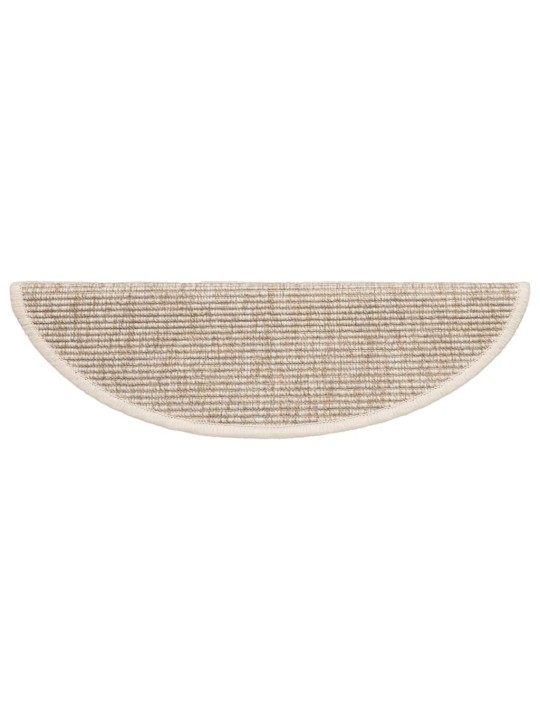 Itsekiinnittyvät porrasmatot 15 kpl 56x17x3 cm vaalea beige