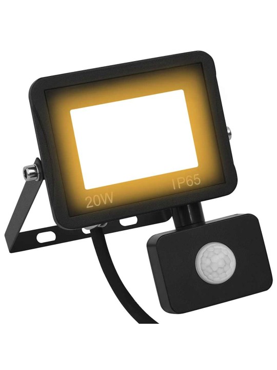 Led-valonheitin sensorilla 20 w lämmin valkoinen