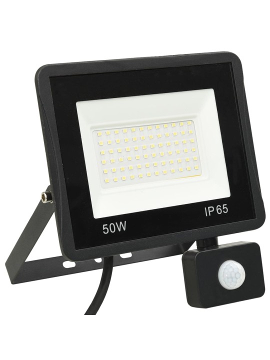 Led-valonheitin sensorilla 50 w lämmin valkoinen