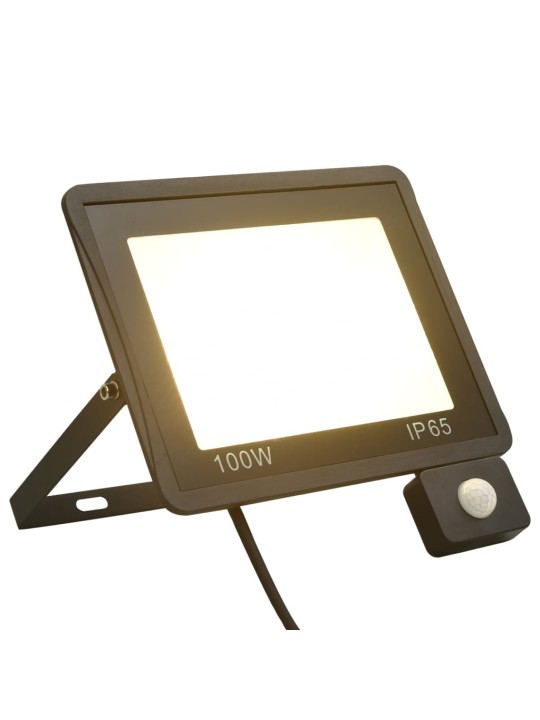 Led-valonheitin sensorilla 100 w lämmin valkoinen