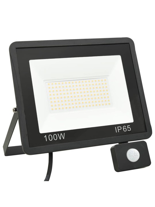Led-valonheitin sensorilla 100 w lämmin valkoinen